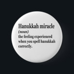 Hanukkah Miracle Funny Chanukah Jewish Definition  6 Cm Round Badge<br><div class="desc">Hanukkah, jewish, jew, chanukah, dreidel, gift, birthday, groovy, christmas, menorah</div>