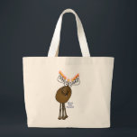 Hanukkah moose! large tote bag<br><div class="desc">This little cartoon moose Menorah is wishing you a Moosed Happy Hanukkah!</div>