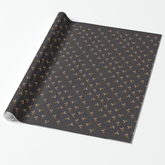 Hanukkah moose! wrapping paper (Unrolled)