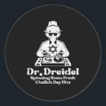 Hanukkah Mr Dreidel Dj Funny Chanukkah Jewish Men  Classic Round Sticker<br><div class="desc">Hanukkah Mr Dreidel Dj Funny Chanukkah Jewish Men Boys Kids</div>