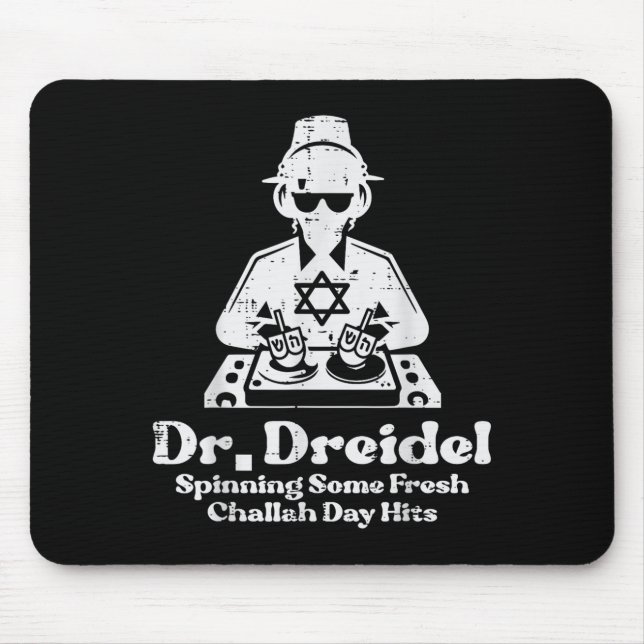 Hanukkah Mr Dreidel Dj Funny Chanukkah Jewish Men  Mouse Mat (Front)