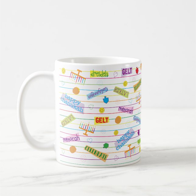 Hanukkah Mug "Chanukah Party" (Left)