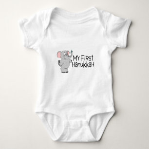 Hanukkah My First Hanukkah (Elephant) Baby Bodysuit
