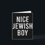 Hanukkah Nice Jewish Boy Cool Chanukah Festival Je Card<br><div class="desc">Hanukkah Nice Jewish Boy Cool Chanukah Festival Jewish Gift</div>