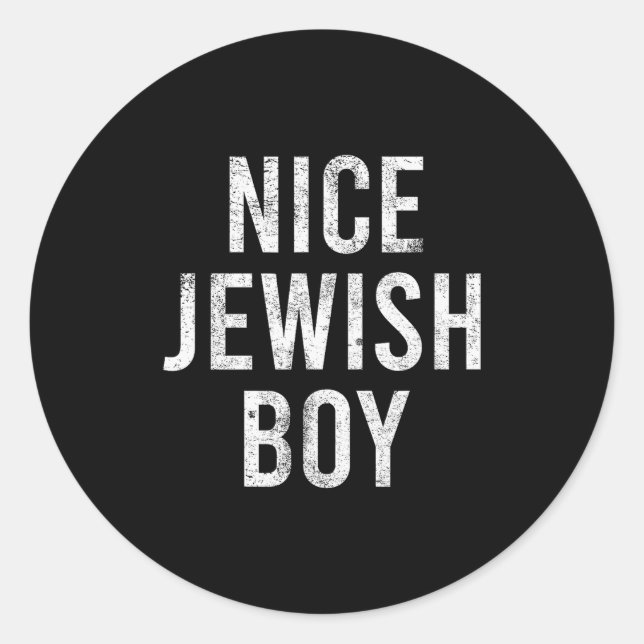 Hanukkah Nice Jewish Boy Cool Chanukah Festival Je Classic Round Sticker (Front)