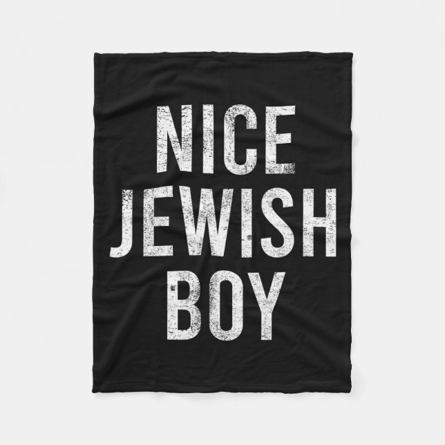 Hanukkah Nice Jewish Boy Cool Chanukah Festival Je Fleece Blanket (Front)