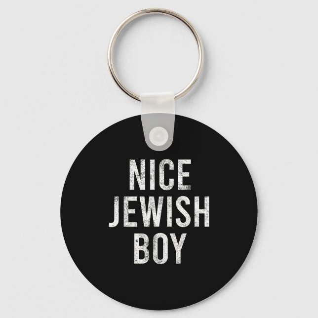 Hanukkah Nice Jewish Boy Cool Chanukah Festival Je Key Ring (Front)