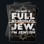 Hanukkah Not Full Blooded Jew Jewish Chanukah Wrapping Paper Sheet<br><div class="desc">Hanukkah Not Full Blooded Jew Jewish Chanukah</div>
