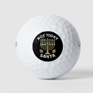 Hanukkah Not Today Santa Jewish Chanukah  Golf Balls