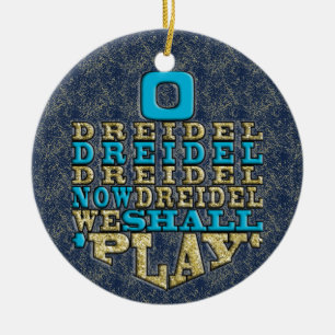 Hanukkah "O Dreidel Dreidel..."/Circle Ornament