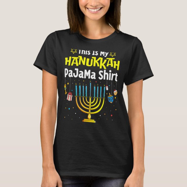Hanukkah Pajama Shirt Dreidel Toy Boy Girls Jewish (Front)