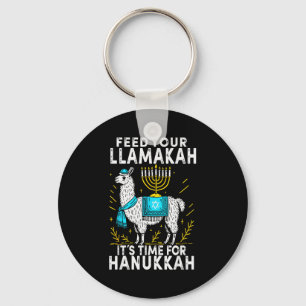 Hanukkah Pajamas Llamakah Funny Llama Chanukah Pjs Key Ring