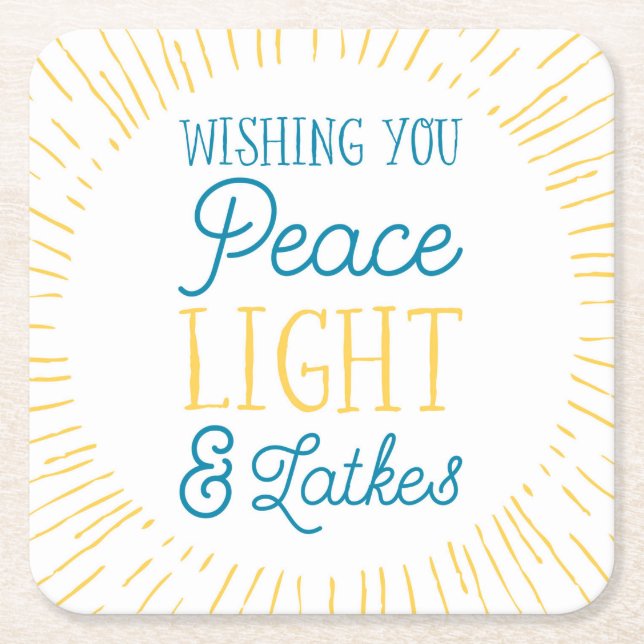 Hanukkah Paper Coaster (Front)