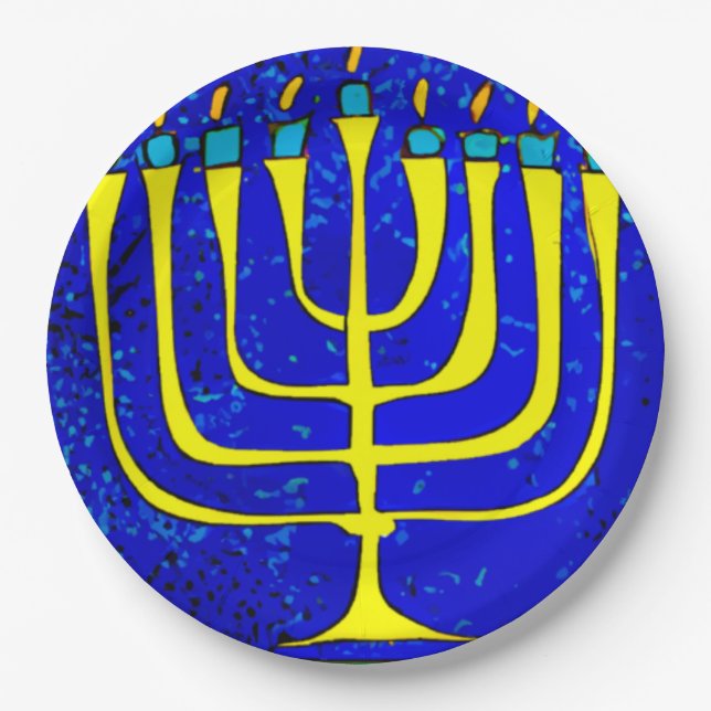 Hanukkah Paper Plate (Front)
