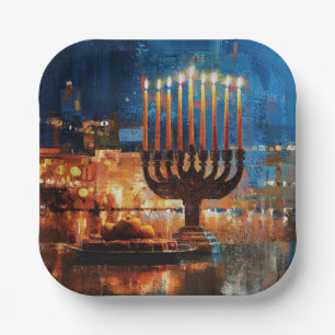 Hanukkah Paper Plate
