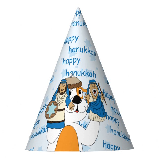 Hanukkah Party Hat "Zeevie and the Macabbees" (Front)
