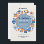 Hanukkah Party  Invitation<br><div class="desc">Invite guests to your Hanukkah Party with this charming invitation featuring all the elements of the holiday. (Hanukkah Vectors by Vecteezy). The card is easy to customise with your wording, font, font colour, paper shape and choice of paper type. Not exactly what you're looking for? All our products can be...</div>