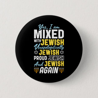 Hanukkah Passover Israel Jew Jewish Mixed Proud 6 Cm Round Badge