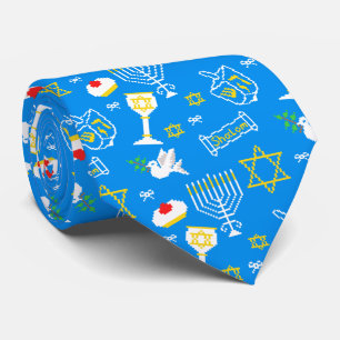 Hanukkah Pattern Tie