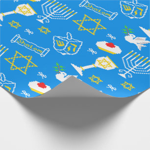 Hanukkah Pattern Wrapping Paper