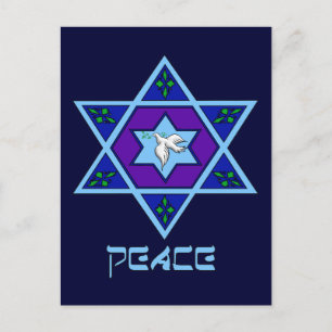 Hanukkah Peace Art Holiday Postcard