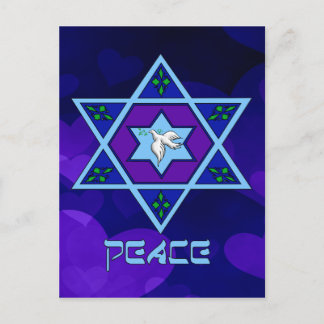 Hanukkah Peace Art Holiday Postcard