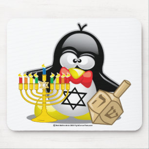 Hanukkah Penguin Mouse Mat