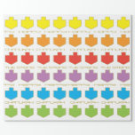 Hanukkah Personalise Giftwrap "Dreidel Colours" Wrapping Paper<br><div class="desc">Personalise your very own Hanukkah Gift Wrapping Paper "Dreidel Colours" Personalise by deleting text, "The Steins" "Happy" and "Hanukkah" and adding your own text on wrapping paper. Choose your favourite font style, colour, and size. Lots of text editing tools, too. Make it fun! Enjoy my newest wrapping paper design. Price...</div>