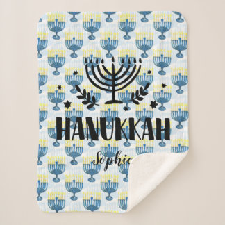 Hanukkah Personalised Sherpa Blanket