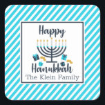 Hanukkah Personalised Sticker<br><div class="desc">Happy Hanukkah Personalised Gift Sticker</div>