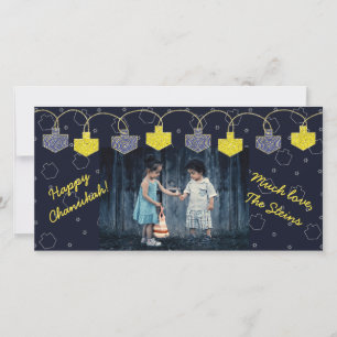 Hanukkah Photo Card "Dreidel Banner"