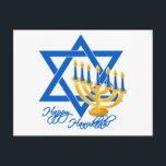 Hanukkah postcard, customise holiday postcard<br><div class="desc">Happy Hanukkah! See my store for more items with this print.</div>