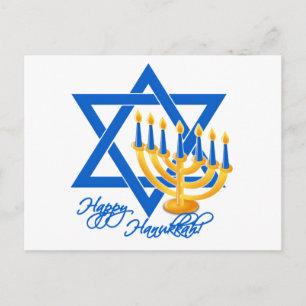 Hanukkah postcard, customise holiday postcard