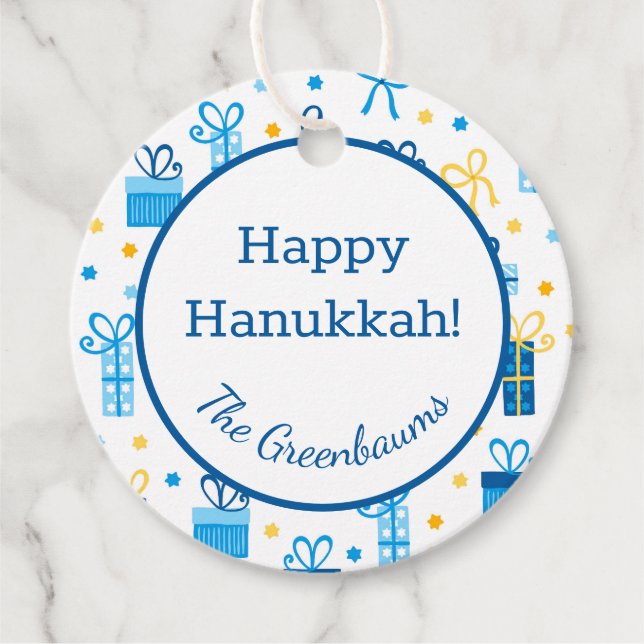 Hanukkah Presents Gift Tag (Front)