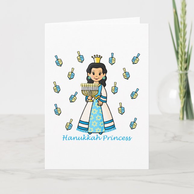 Hanukkah Princess Holiday Card (Front)