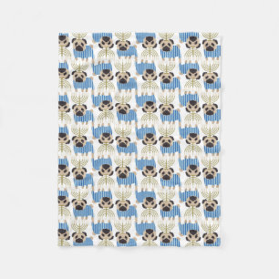 Hanukkah Pugs (8).jpg Fleece Blanket