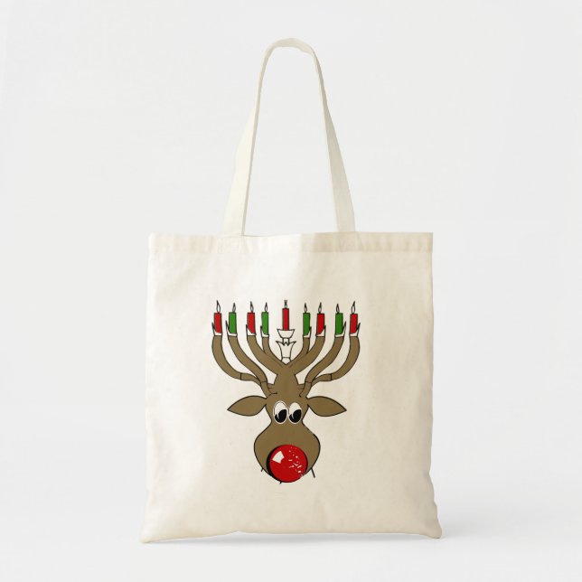 Hanukkah Reindeer -.png Tote Bag (Front)