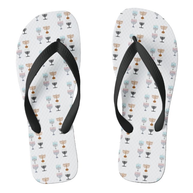 Hanukkah Religion Judaism Jew Flip Flops (Footbed)