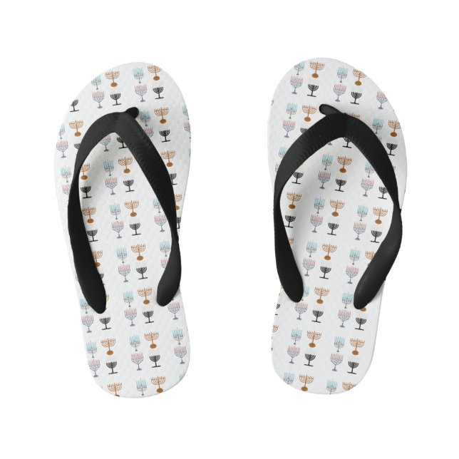 Hanukkah Religion Judaism Jew Kid's Flip Flops (Footbed)