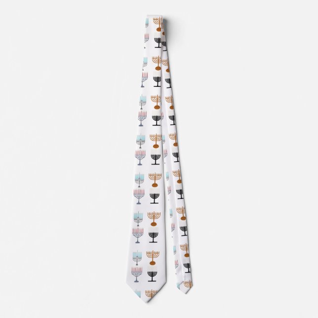 Hanukkah Religion Judaism Jew Tie (Front)