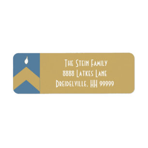 Hanukkah Return Labels "Chevron Menorah"