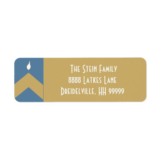 Hanukkah Return Labels "Chevron Menorah"