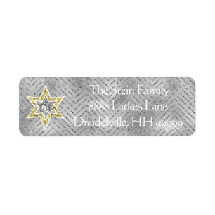 Hanukkah Return Labels "Elegant Menorah"