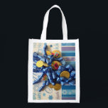 Hanukkah Reusable Grocery Bag<br><div class="desc">Hanukkah Gifts and Jewish Coins Gelt.</div>