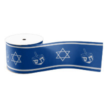 Hanukkah Ribbon : Blue and Silver