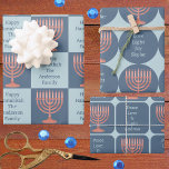 Hanukkah Rustic Menorah Cute Festive For Kids Wrapping Paper Sheet<br><div class="desc">Create your own assortment of personalised Happy Hanukkah wrapping paper sheets with these cute festive patterns featuring a rustic faux wood texture menorah and your custom text. Perfect for kids - and adults too! - each text template can be edited separately so you can customise a set personalised for three...</div>