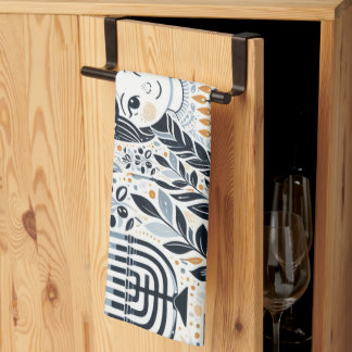 Hanukkah Sameach Glow Kitchen Towels: Infuse Your Tea Towel