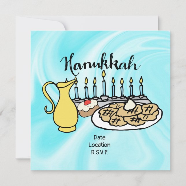 Hanukkah  save the date (Front)