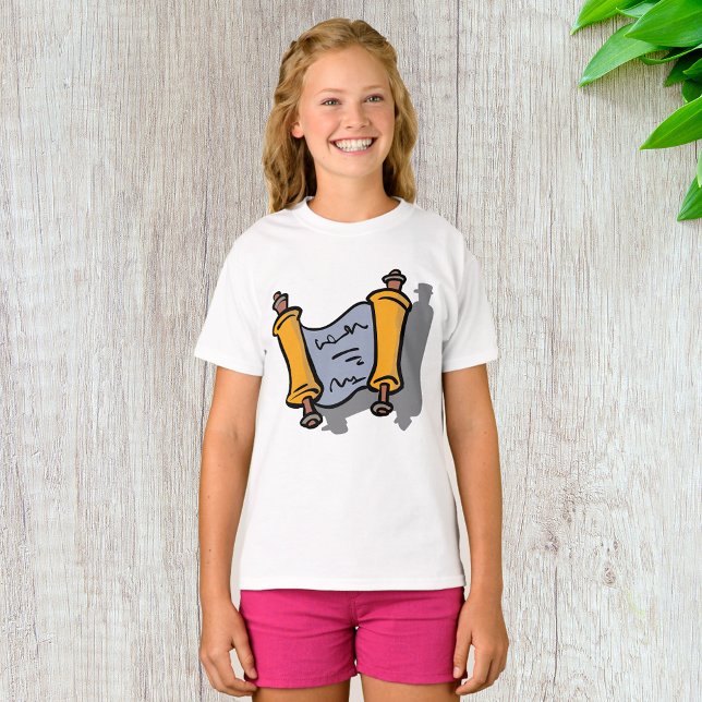 Hanukkah Scroll Girls T-Shirt (Creator Uploaded)