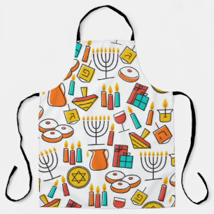 Hanukkah seamless pattern. Jewish Holiday Hanukkah Apron
